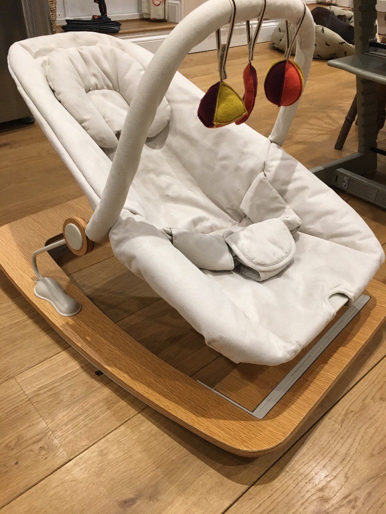 cream baby bouncer